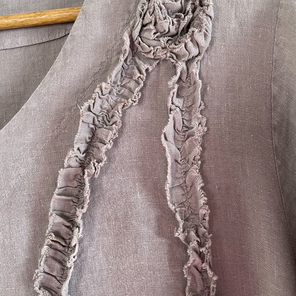 Match Point Grey Linen Dress - Picture 2 of 5